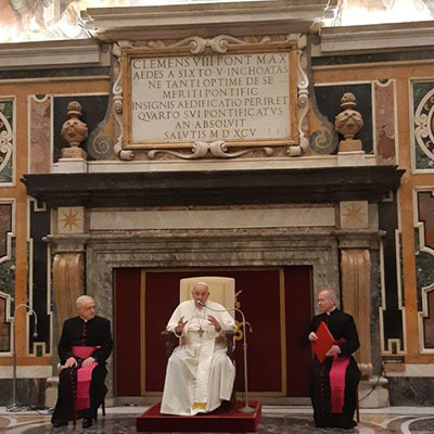 Udienza da Papa Francesco dei membri della ROACO tra cui il Governatore Generale Cav. di Collare Amb. Leonardo Visconti di Modrone